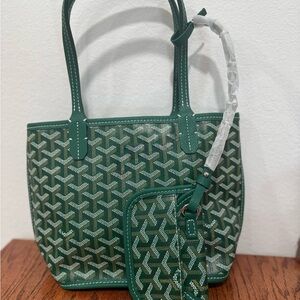 Green Patterned Tote Bag - Women